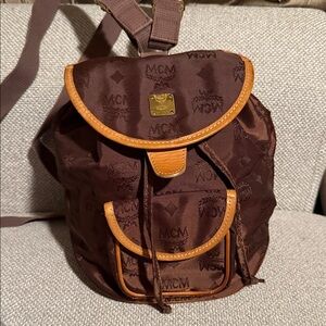 MCM Brown Mini Bag with Tan Accents